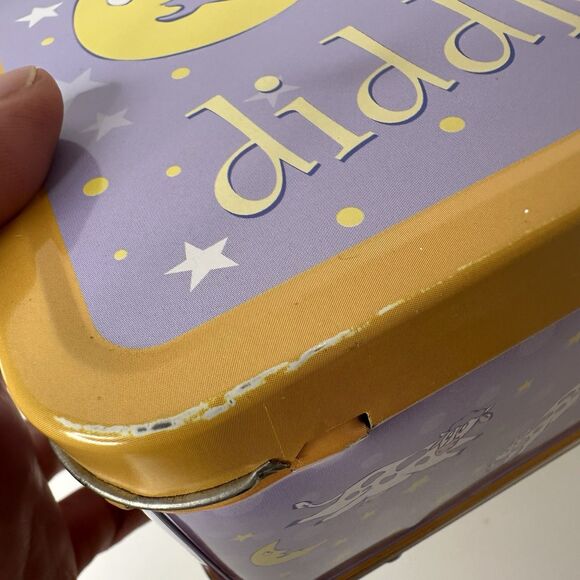 2 Vintage Metal Lunch Boxes Hey Diddle Hickory Dickory Dock Nursery Rhymes 90s - Picture 12 of 16